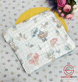 Муслиновое одеяло-плед для малышей