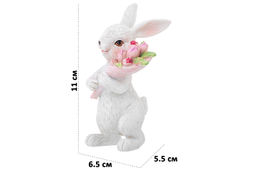 Фигурка декор. 6,5*5,5*11 см Кролик с букетом - Elan gallery фото 2