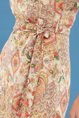 TRENDYOLMILLA Lila Etnik Desenli Kusakl? A Kesim Puskul Detayl? Maxi Astarl? Sifon Dokuma Elbise TWOSS23EL01777 фото 11