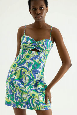 Приталенное платье с цветочным принтом - Incity фото 3