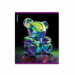 Цена за 5 шт. Тетрадь общая ученическая ErichKrause Jelly Bear, 48 листов, клетка, металлизированная ламинация+твин-лак_MIX-PACK  фото 4