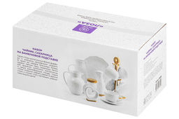 Набор - чайник 900 мл + сахарница 450 мл "Лоза" с ложкой на дер. подставке