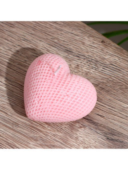 Свеча фигурная формовая Сердце в сеточку, 4?6?3 см, соевый воск, МИКС