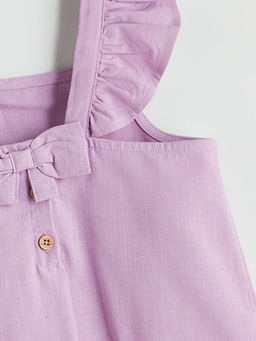 Fiyonklu K?z ?ocuk Bluz ve Etek 2li