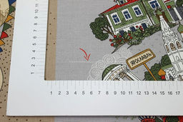 Рогожка По Золотому кольцу, ш.1.5м, хлопок-100%, 165гр/м.кв, раппорт 63см - Купава фото 8