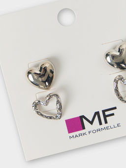 Серьги женские в форме сердца в наборе, 2 пары - Mark formelle фото 6