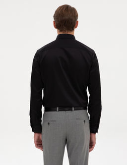 Siyah Slim Fit Uzun Kollu Basic G_mlek - Pierre cardin фото 5