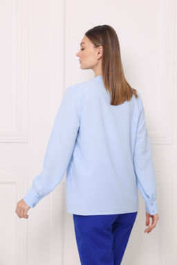 Блузка с фигурным воротом - Looklikecat фото 2