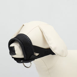 Недоуздок-намордник для собак с подкладом, размер S, ОM 12-24 см, ОШ 11-18 см, черный - Пижон фото 2