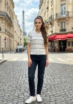 K13329 Джемпер-поло (вязаный трикотаж) БЕЛЫЙ