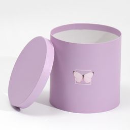 Набор круглых подарочных коробок 5 в 1 Бабочки, 23 23 25 15 15 15 см - Дарите счастье фото 25