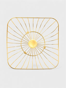 Ваза для фруктов «Доляна. Милена», 28×28×7 см, золотистая