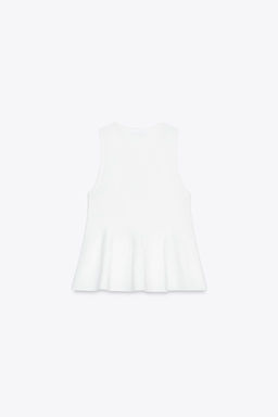 KNIT PEPLUM TOP - Zara фото 8