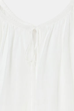 BLUSA CON LINO ZW COLLECTION / Blanco - Zara фото 6