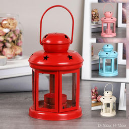 Подсвечник 15 см / L-732 / WL-732/уп 12/48/ (Голубой)