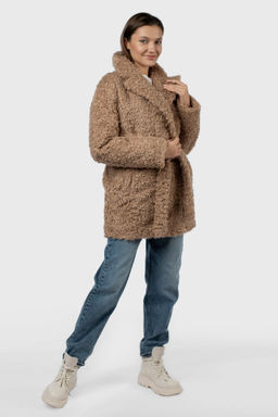 02-3160 Пальто женское утепленное (пояс) - El podio фото 4