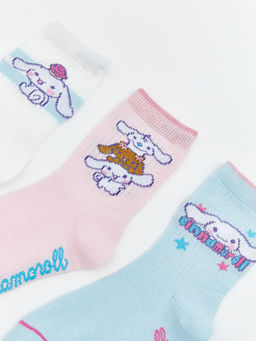 Cinnamoroll Desenli K?z ?ocuk Soket ?orap 3l?