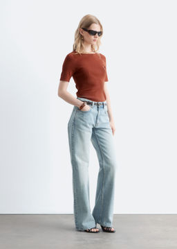 Vaqueros de talle medio y corte bootcut - H&m фото 3