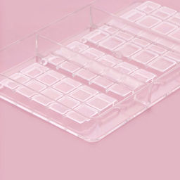 Форма для шоколада Плитки с сердцами, 20?12?2.5 см, 4 ячейки 8.5?4.2?0.7 см, прозрачная