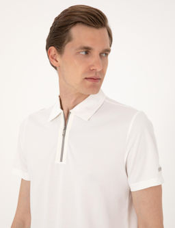 Ekru Ultralight Kuma_ Slim Fit Polo Yaka Ti__rt