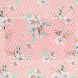 Жасмин, фламинго/зигзаг Фартук Классический 73х84см, ткань - рогожка 186г/м2, хлопок-премиум 100%, с карманом, на завязках (Россия) - Домашняя мода фото 3