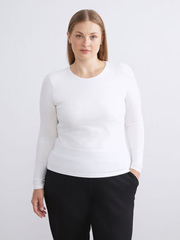 B?y?k Beden Bisiklet Yaka Kad?n Body