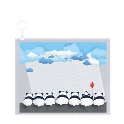 Цена за 2 шт. Папка для документов пластиковая арт. 62000/ 12 ПАНДЫ С ШАРИКОМ