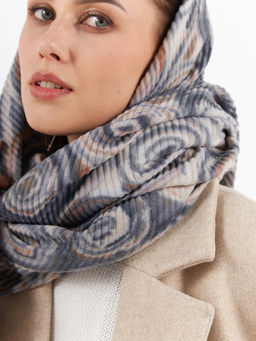 Большой, мягкий, тонкий и очень нежный двусторонний палантин с рисунком - Tantino фото 2