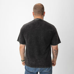 Футболка мужская MIST «Город» из вареного хлопка, черный, р-р L