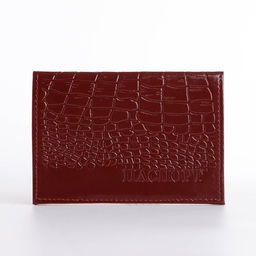 Обложка для паспорта, красный-бордовая