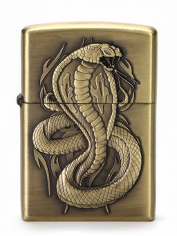 Подарочный набор 2 в 1 «Змея»: рюмка-перевёртыш 30 мл, зажигалка, металл, стекло