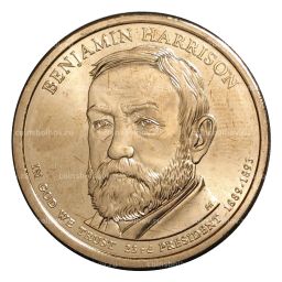 1 доллар 2012 года P Бенджамин Гаррисон 23-й президент США
