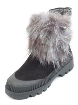 04-M20-5045 Ботинки зимние женские (натуральная замша, натуральный мех) - Фабричный китай фото 5