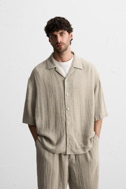 100% LINEN OVERSIZE FIT SHIRT - Zara фото 2