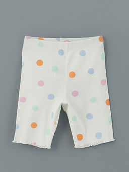 Puantiyeli Bask?l? K?z ?ocuk Tayt 2li