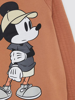 Bisiklet Yaka Mickey Mouse Bask?l? Uzun Kollu Erkek ?ocuk Sweatshirt - Waikiki фото 2