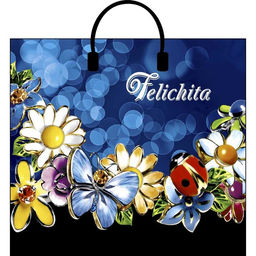 Цена за 10 шт. Пакет «Феличита», полиэтиленовый с пластиковой ручкой, 38×35 см, 90 мкм