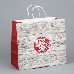 Пакет подарочный крафтовый For you, 32 х 28 х 15 см