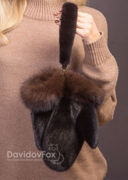 Варежки норка блэк соболь