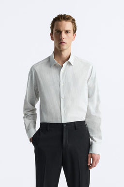 STRIPED COTTON - LYOCELL SHIRT - Zara фото 2