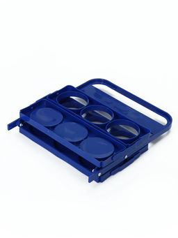 Переноска, подставка для 6 бутылок, 33 х 27,2 х 18 см, внутренний диаметр 7,8 см, синий - Simaland фото 6