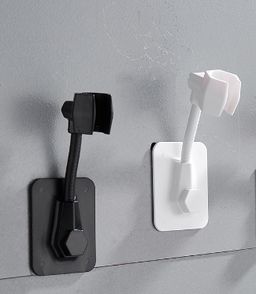 Самоклеящийся держатель для лейки душа на стену (2823) Самоклеящийся держатель для лейки душа на стену черная (2823-2) - Мой органайзер фото 2