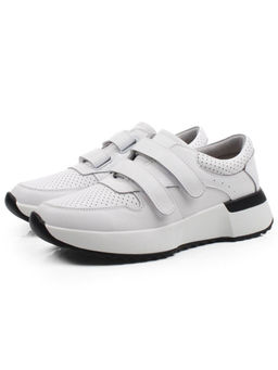 03-YG452-1 WHITE Кроссовки женские (натуральная кожа)