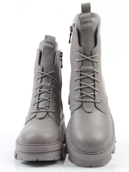 04-M3-2171 GRAY Ботинки зимние женские (натуральная кожа, натуральный мех)