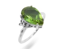 Кольцо из серебра султанит, Ягода