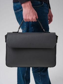 Мужская кожаная сумка Levi DBR 7115 темный лес  фото 2