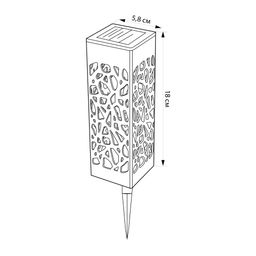 USL-S-818/PT180 MAGIC-1 Садовый светильник на солнечной батарее Магия-1. 1 светодиод. Теплый белый свет. 1*ААA Ni-Mh аккумулятор в/к. IP44. TM Uniel - Volpe фото 13