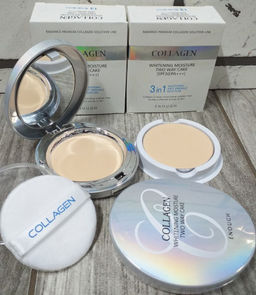 Матирующая пудра 3 in 1 Collagen Whitening Moisture SPF 30 PA+++ со сменным блоком, тон 13