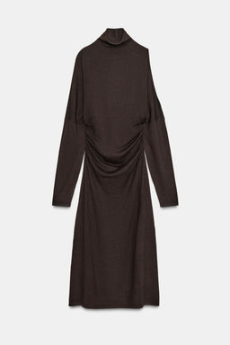 CUT-OUT KNIT MIDI DRESS