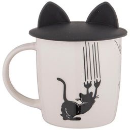 КРУЖКА С СИЛИКОНОВОЙ КРЫШКОЙ КОТОМАНИЯ 380МЛ - Lefard фото 4